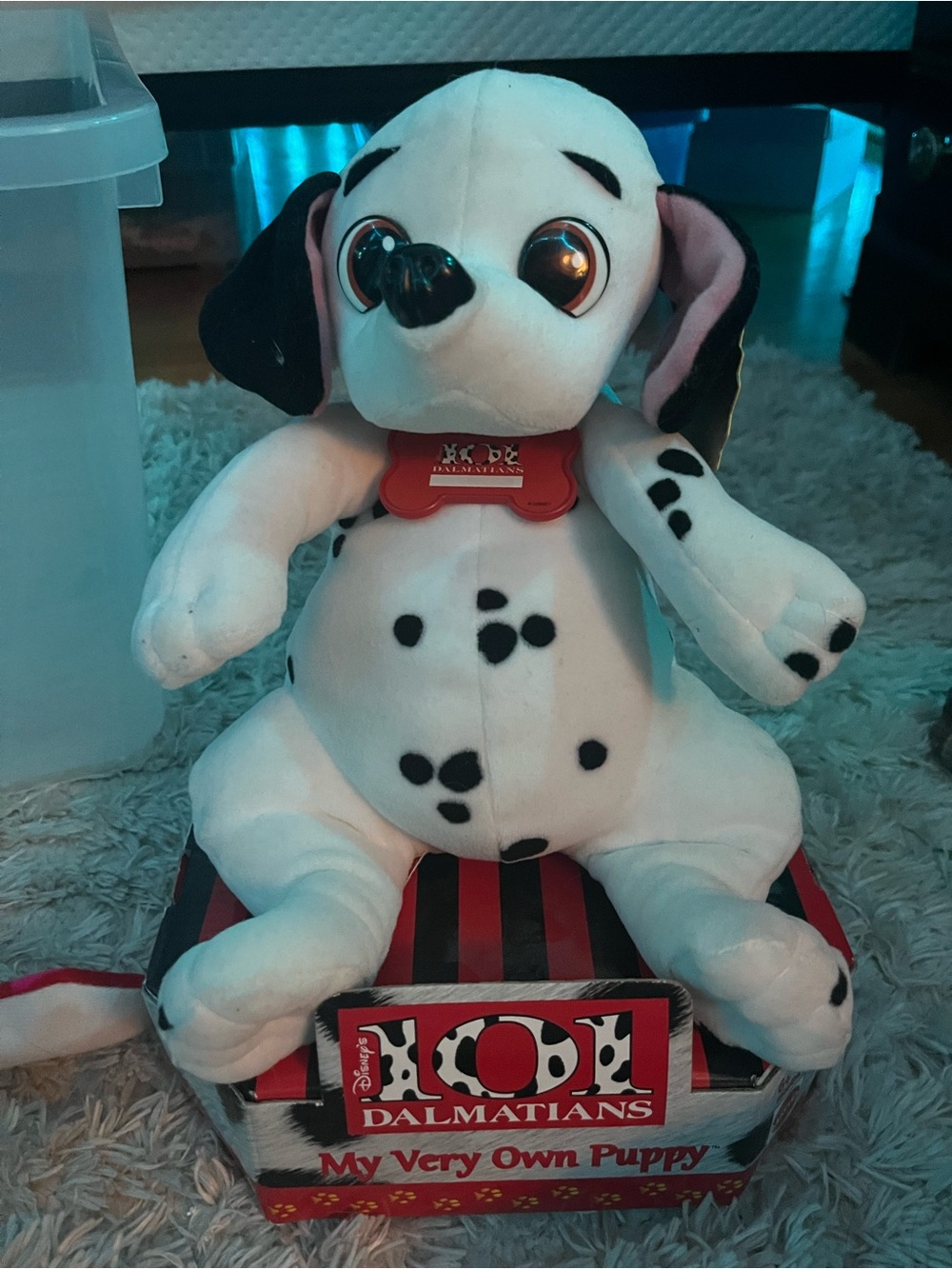 Disney White & Black Dalmatian Plush Puppy with Red Collar Accent